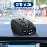 STR-525 Car Radar Detector English Russian Thai Voice Vehicle Speed Warning