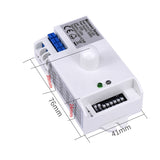 DC 12V-24V 5.8GHz 360° Microwave Motion Sensor Body Motion Sensor Induction Switch for LED Light Switch