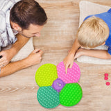 Game Fidget Toy Rainbow Push Bubble Board Fidget Sensory Toys Autism Toy Kids Sensory Educational Tool for Parent-Child Time