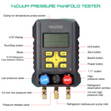Pressure Gauge Refrigeration Digital Vacuum Pressure Manifold Tester Meter HVAC Temperature Tester Air Conditioning Diagnostic