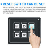6 Way -thin Waterproof Membrane Control Panel Switch 12-24V Universal