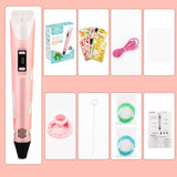 Portable 3D Pen Original DIY 3D Printing Pen With ABS Filament Creative Toy Birthday Gift For Kids Design Drawing DIY Pen