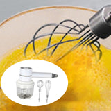 Egg Whisk Handle Wireless Garlic Blender 3 Speeds Lightweight High Power Foamer Jam Blender Puree Milk Frother Food Blender