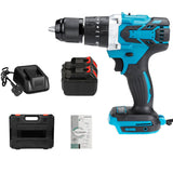 3 In 1 13mm Brushless Electric Hammer Drill Electric Screwdriver 20+3 Torque Cordless Impact Drill for Makita 18V Battery