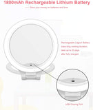 Two-Sided Lighted Makeup Mirror with Lights Rotatable1X10X Magnification Mirror-Daylight Vanity Mirror with Lights