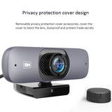 Full HD Webcam, 1440P Computer Camera USB 2K Camera with Fixed Focus Drive-Free H.264 Compression for Computer / Laptop
