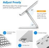 Height Adjustable Laptop Stand, Foldable Laptop Riser Notebook Holder Stand, Aluminum Laptop Mount for MacBook Up to 17 inch