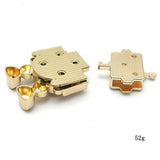 20PC Metal Clasp Turn Lock Twist Lock Robot Lock Zinc Alloy Die-casting Decorative Press Lock Bags Parts Accessories