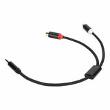 3.5mm Male to 2 RCA Female Cable HiFi Gold Plated Plug 2 Way Transmission Stereo Sound Cable Y Adapter for Smartphone Laptop