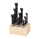 18Pcs Durable Hard Alloy Shank Boring Bar Set Carbide Tipped Bars 12Mm For 2 Inch 50Mm Boring Head For Lathe Milling