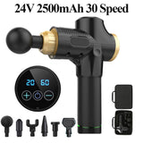Percussion Massage Gun, Muscle Therapy Gun, Hand Held Body Deep Muscle Massager with 30 Adjustable Speed, 6 of Massage Heads