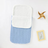 Baby Sleeping Bags Envelopes Winter Warm Knitted Newborn Boy Girl Monthly Swaddle Wrap 0-6m Infant Sleepsack for Stroller Basket
