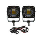 3inch Round Flush Mount Led Work Light White-Yellow-Color-in-One 8D Projector Lens 20W Driving Lamp for Off-road Cars Trucks 12V