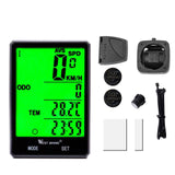 Bike Computer Waterproof LCD Backlight Cycle Measurable Temperature Stopwatch Bracket Waterproof Speedometer Odometer Cycling