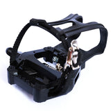 SPD Pedals with Toe Clip Straps for Shimano SPD Pedals Bike Peloton Pedals Indoor Exercise Cycling Pedals