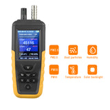 Dust Particle Counter 6-Channel 0.3um/0.5μm/1.0μm/ 2.5μm/ 5.0μm/10um PM2.5 PM10 with 3.2-inch Backlight TFT Air Quality Tester