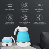 Electric Kettle Foldable Silicone Portable Water Kettle 600ml Mini Small Electric Kettles Travel Water Boiler Camping Kettle Ce