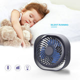 Portable Cooling Desktop Fan 3 Speed With 360 Degrees Rotation USB Rechargeable Fan For Office Household Traveling