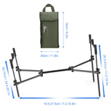 Detachable Fishing Rod Stand Buzz Bar Pole Rest Head Folding Retractable Fishing Rod Holder with Carry Bag Fishing Tools