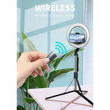 Wireless Bluetooth Selfie Stick Mobile Phone Bracket Foldable Mini Tripod With Fill Light For IOS Android
