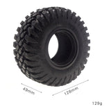 4PCS 128MM 2.2 Rubber Wheel Tires Tyre for 1/10 RC Crawler Car Axial SCX10 90046 RR10 Wraith Traxxas TRX4 TRX-6