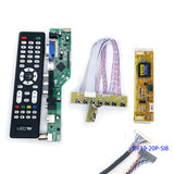 V53 universal lcd led tv controller driver board VGA HD-MI USB TV motherboard analog full kit 20P 1ch 8bit 2 CCFL wide inverter