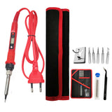 80W Digital Electric Soldering Iron Kit Set Temperature Adjustable 220V 110V  Welding Tool  Ceramic Heater Soldering Tips Rework