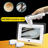 7 Inch Rechargeable Scalp Hair Follicle Oil Moisture Magnifying Detector Analyzer Skin Pigment Tester Hair Treatment