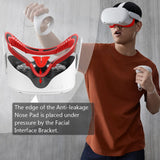 5in1 Face Cover Pad Lens Cover Facial Interface Bracket Anti-Leakage Nose Pad Set for oculus Quest 2 VR Accessories
