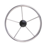 Boat Stainless Steel 13-1/2'' Steering Wheel 5 Spoke 25 Degree Marine Yacht