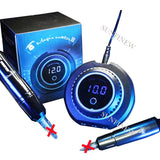 New 2022 Tattoo Two Model OLED Round Tattoo Display Screen Power Supply For Permanent MakeUp Tattoo Machines Pen Tattoo Supplies