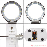 3 Hand Soldering Iron Stand Welding Tool With Magnifying Glass Illuminated LED Alligator Clip Holder Clamp Helping Repair