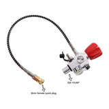 PCP Tank Dual Gauge Charging Valve Air Filling Station Refill Adapter With 400 Bar 6000 Psi Gauge 50Cm Hose