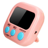 1PC Digital Kitchen Timer Magnetic Backing Stand Countdown Alarm Mini LCD Big Digits Loud Alarm For Cooking Baking Sports Games