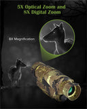 BOBLOV Night Vision Camera HD 720P P15S Binoculars 8x Digital Zoom IR Telescope Optics 150Yards Full Dark Video Recording Camera