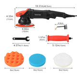 6300RPM Car Polishing Machine DA 6inch 21mm Dual Action Auto Polisher Variable Speed Sander Orbital Buffing Waxing Machine