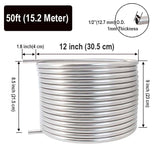 1.5"Tri-Clamp 50ft(15M) Heat Exchange Recirculating Mash System(HERMS) Coil 10"/12" Diameter 1/2"OD Tubing Homebrew Wort Chiller