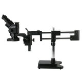 3.5X 90X 180X Simul-Focal Double Boom Stand Trinocular Stereo Zoom Microscope 38MP 2K HDMI USB Camera 144 LED Light Microscopie