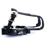 SPD Pedals with Toe Clip Straps for Shimano SPD Pedals Bike Peloton Pedals Indoor Exercise Cycling Pedals