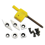 13PCS Woodworking Spiral Helical Planer Cutter Head- for wood Lathe Turning Tool