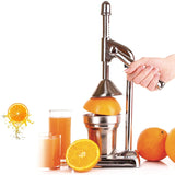 Manual Juicer with Lever, Fruit Press for Oranges, Citrus, Lemon Squeezer Stainless Steel Fruit Juicer Handheld