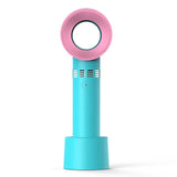 Portable Rechargeable Handheld Bladeless Fan 2000mah Desktop Base USB Port Mini Fan Air Outdoor cooling Fans