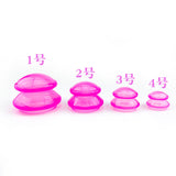 4Pcs Silicone Cupping Anti Cellulite Weight Loss Meridian Health Care Body Massage High Transparent Vacuum Cupping Device