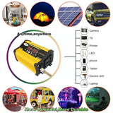 Vehicle Inverter 300W 12V To 110V 220V Voltage Display Sine Modify Converter Wave Adapter Charger Vehicle G5S1