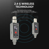 Wireless Microphone System Transmitter Receiver Converter Kit For Dynamic Mic Audio Mixer Recorder Speaker Mic Adapter