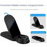 15W 3 in 1 Folding Magnetic Wireless Charger for iPhone 12 Mini Pro Max Qi Fast Charger for Apple iWatch 6 5 4 AirPods Pro