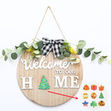 Hot Welcome Door Sign Interchangeable Seasonal Home Sign Rustic Farmhouse Decor Front Door Decor For Home