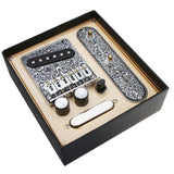 6 Strings Saddle Bridge Plate, 3 Way Switch Control Plate, Neck Pickup Set for Fender TL Telecaster Electric Guitars Replacement
