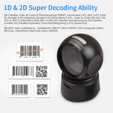 1D 2D QR Desktop Wired Barcode Scanner Platform Hands-Free Automatic Sense Reader Compatible with Window Android System