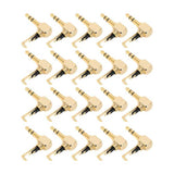 3‑Section 3.5mm Audio Adapter 90 Degree Audio Adapter Gilded L‑Shaped Audio Adapter